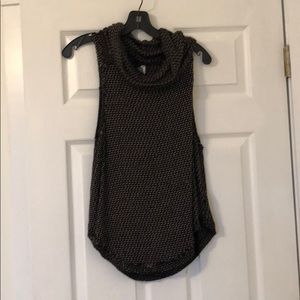 Free People sleeveless loose turtle neck